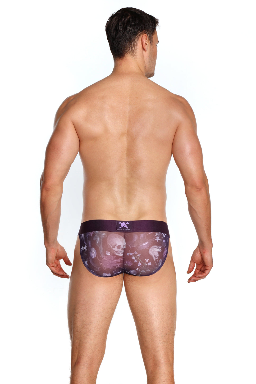 Dutch Floral Mesh Sport Brief Purple