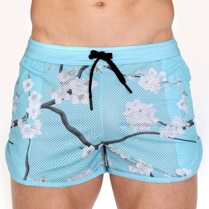 Cherry Blossom Mesh Short Sky