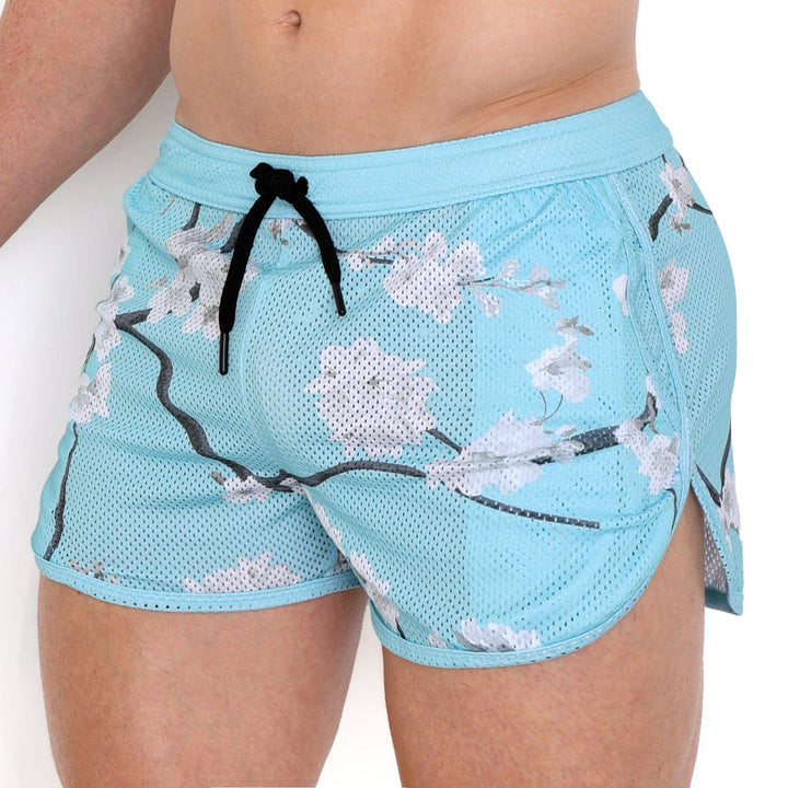 Cherry Blossom Mesh Short Sky