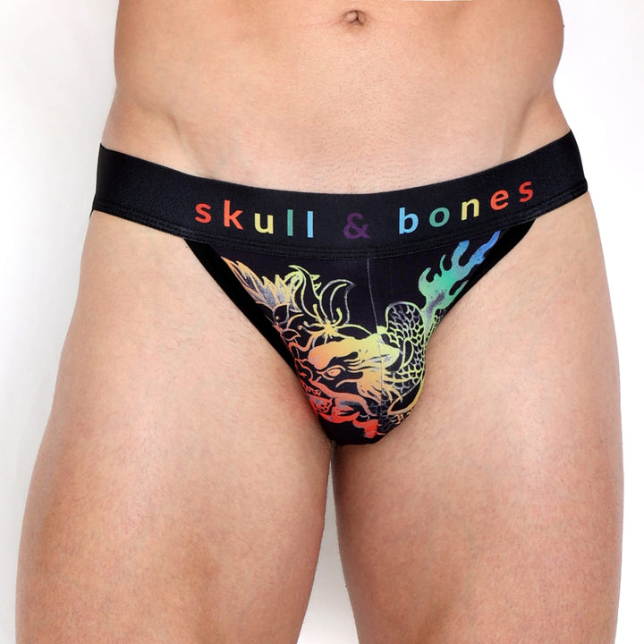 Ombre Japanese Dragon Black Sport Brief