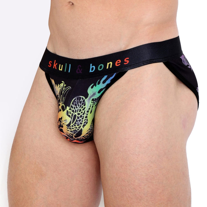 Ombre Japanese Dragon Black Sport Brief
