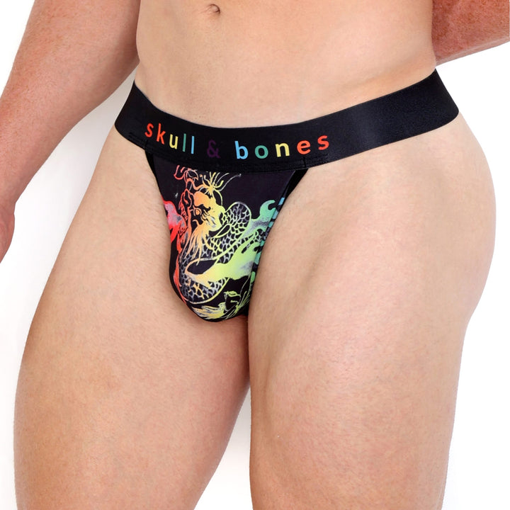 Ombre Japanese Dragon Black Thong