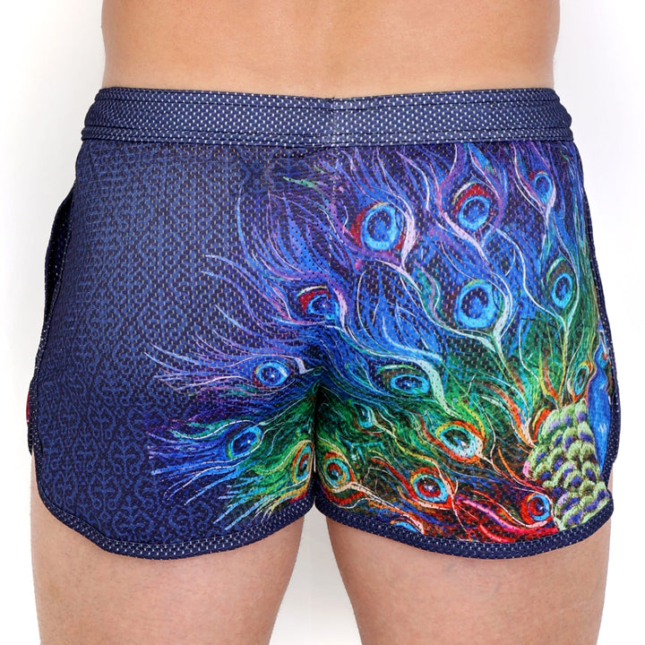 Peacock Rainbow Midnight Mesh Short
