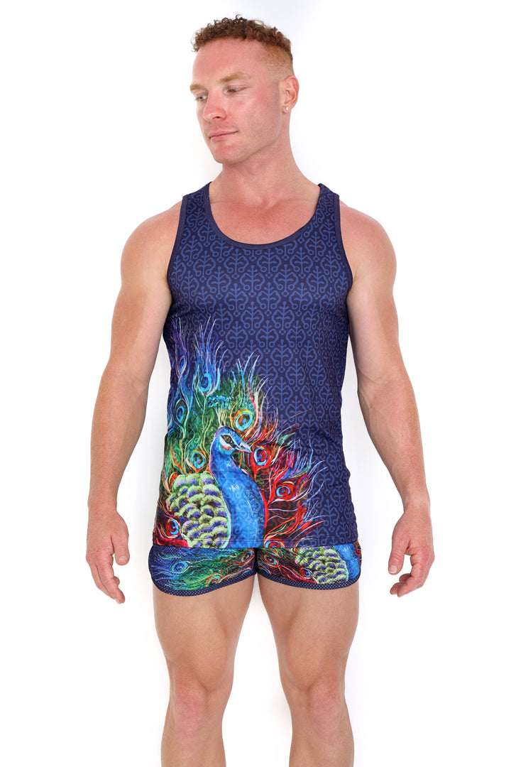 Peacock Rainbow Midnight Tank