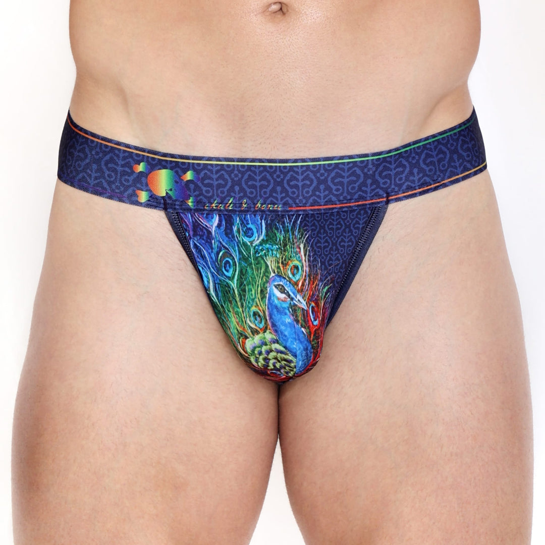Peacock Rainbow Midnight Thong