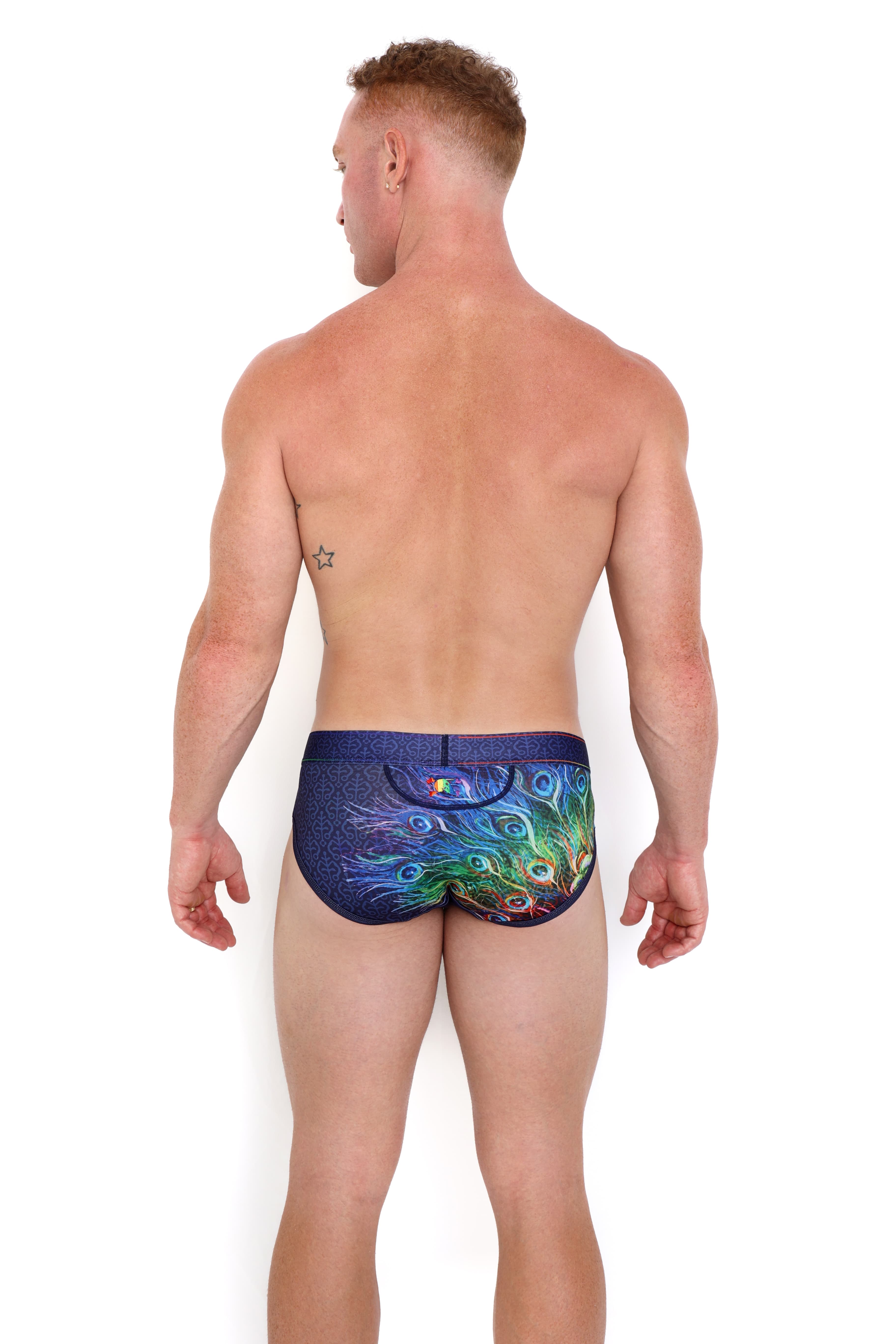 Peacock Printed Underwear -Peacock Men's Brief – Skull and Bones