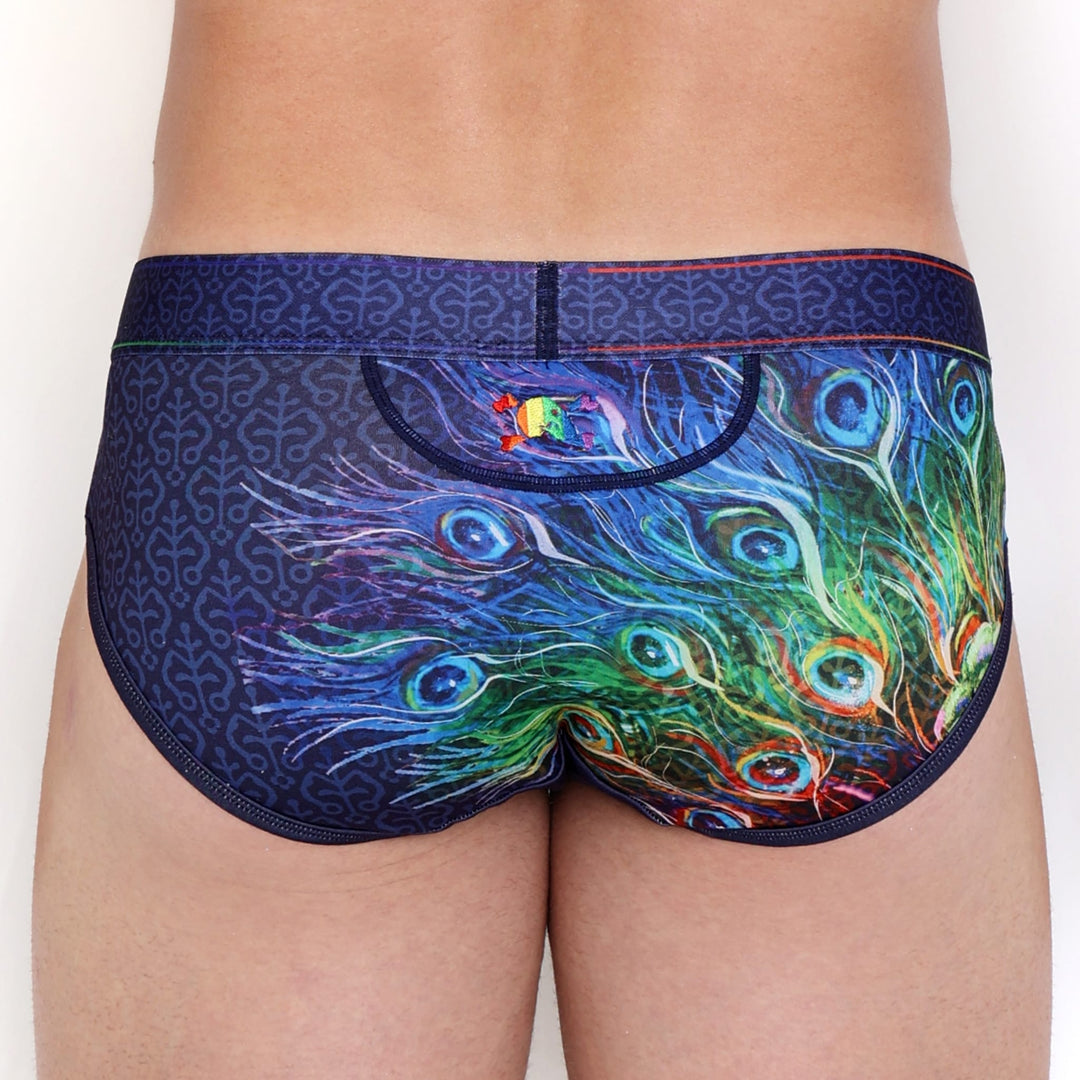 Peacock Rainbow Midnight Brief