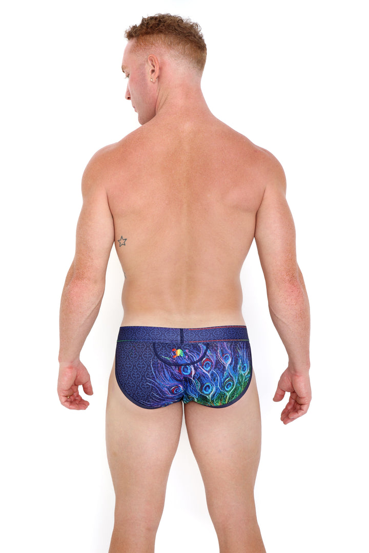 Peacock Rainbow Midnight Sport Brief