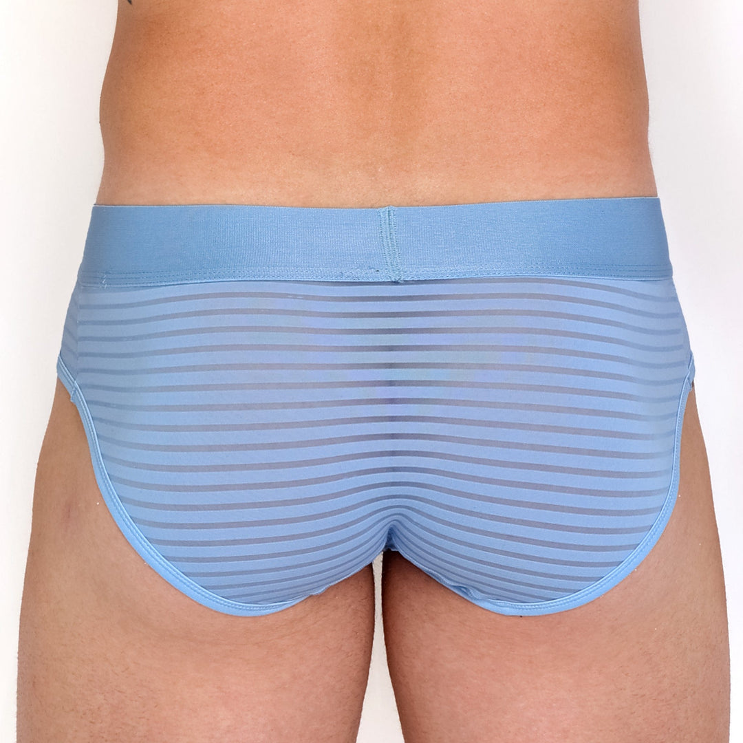 Just The Bones Sheer Sky Stripe Brief