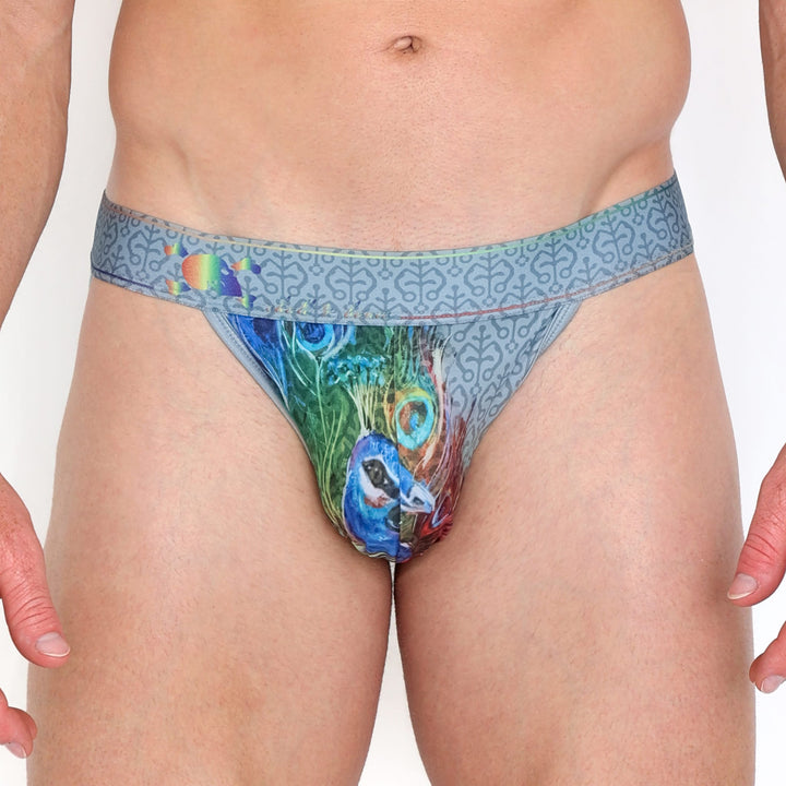 Peacock Rainbow Grey Sport Brief