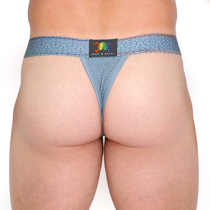 Peacock Rainbow Grey Thong