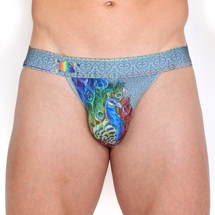 Peacock Rainbow Grey Jock