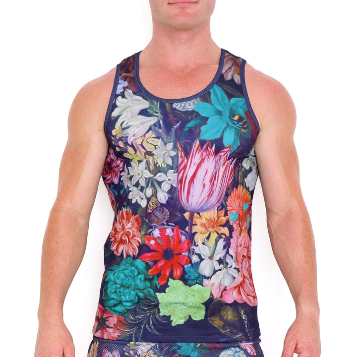 New Hand Painted Floral Bouquet Tank