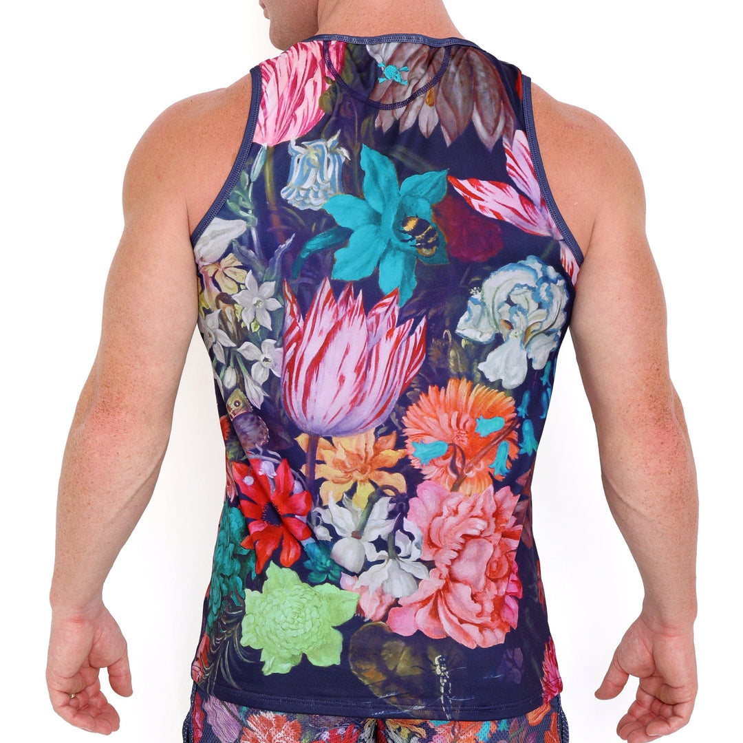 New Hand Painted Floral Bouquet Tank