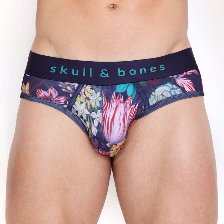 New Hand Painted Floral Bouquet Brief