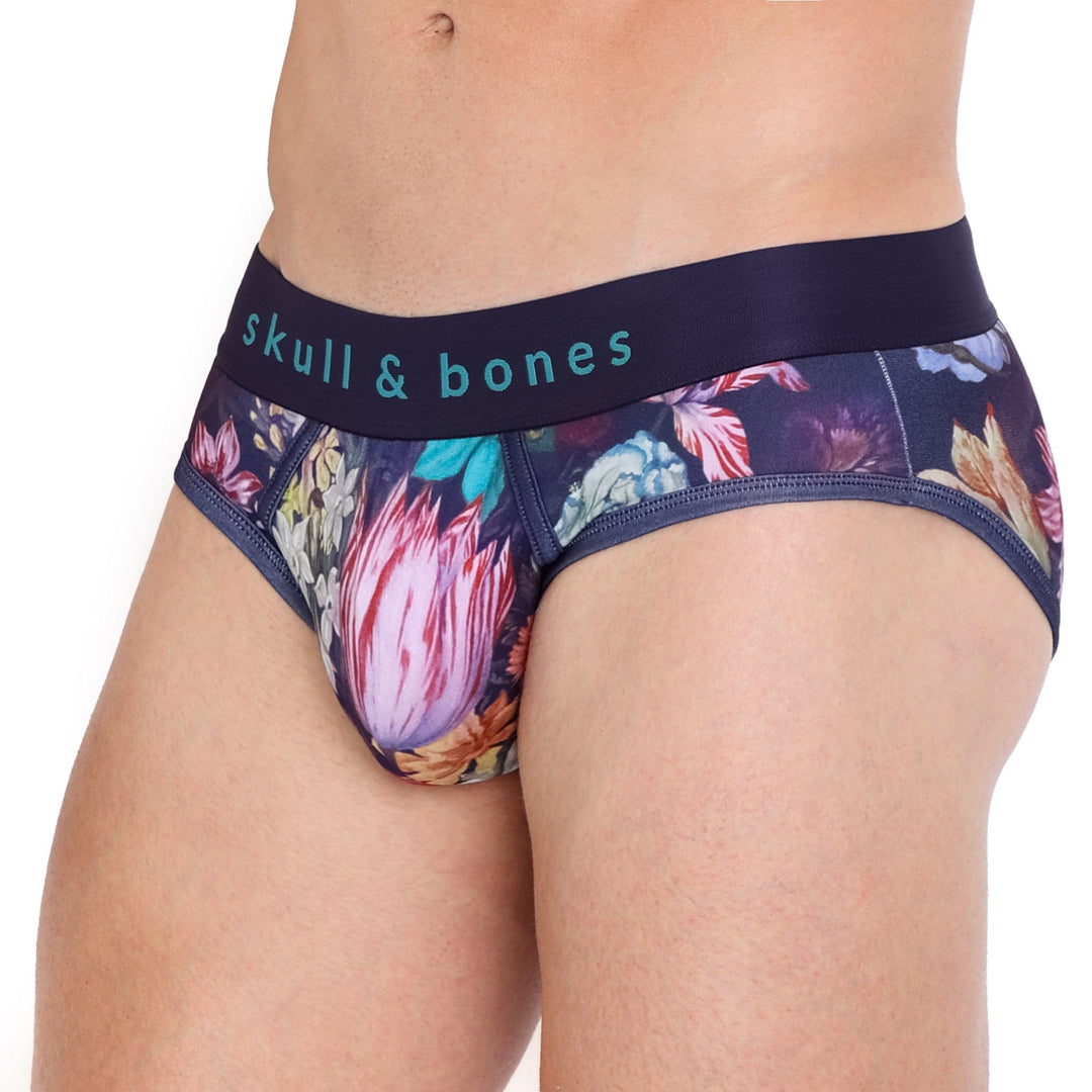 New Hand Painted Floral Bouquet Brief