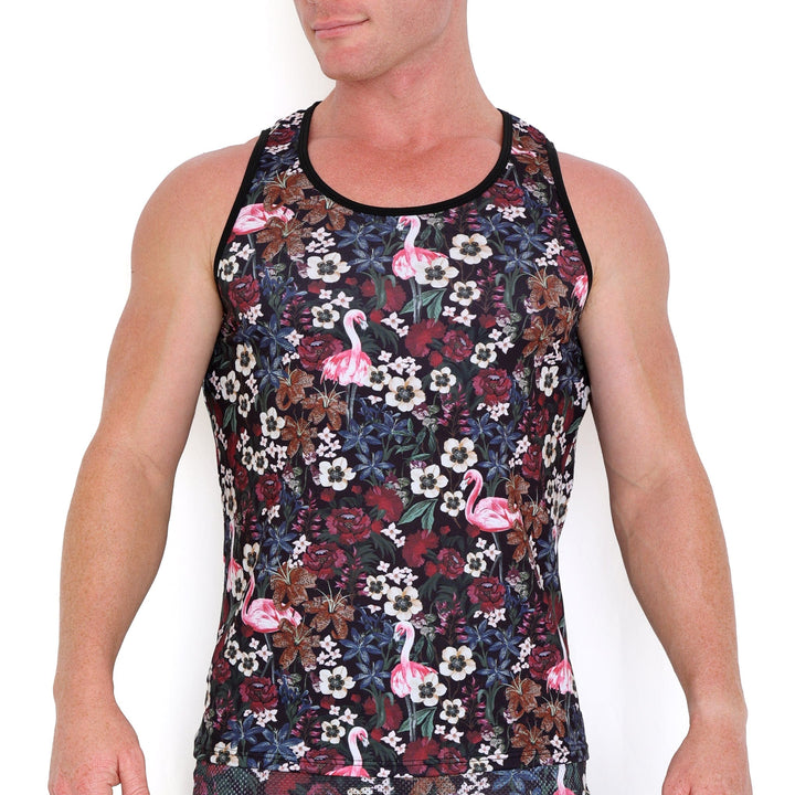 Floral Flamingo Tank