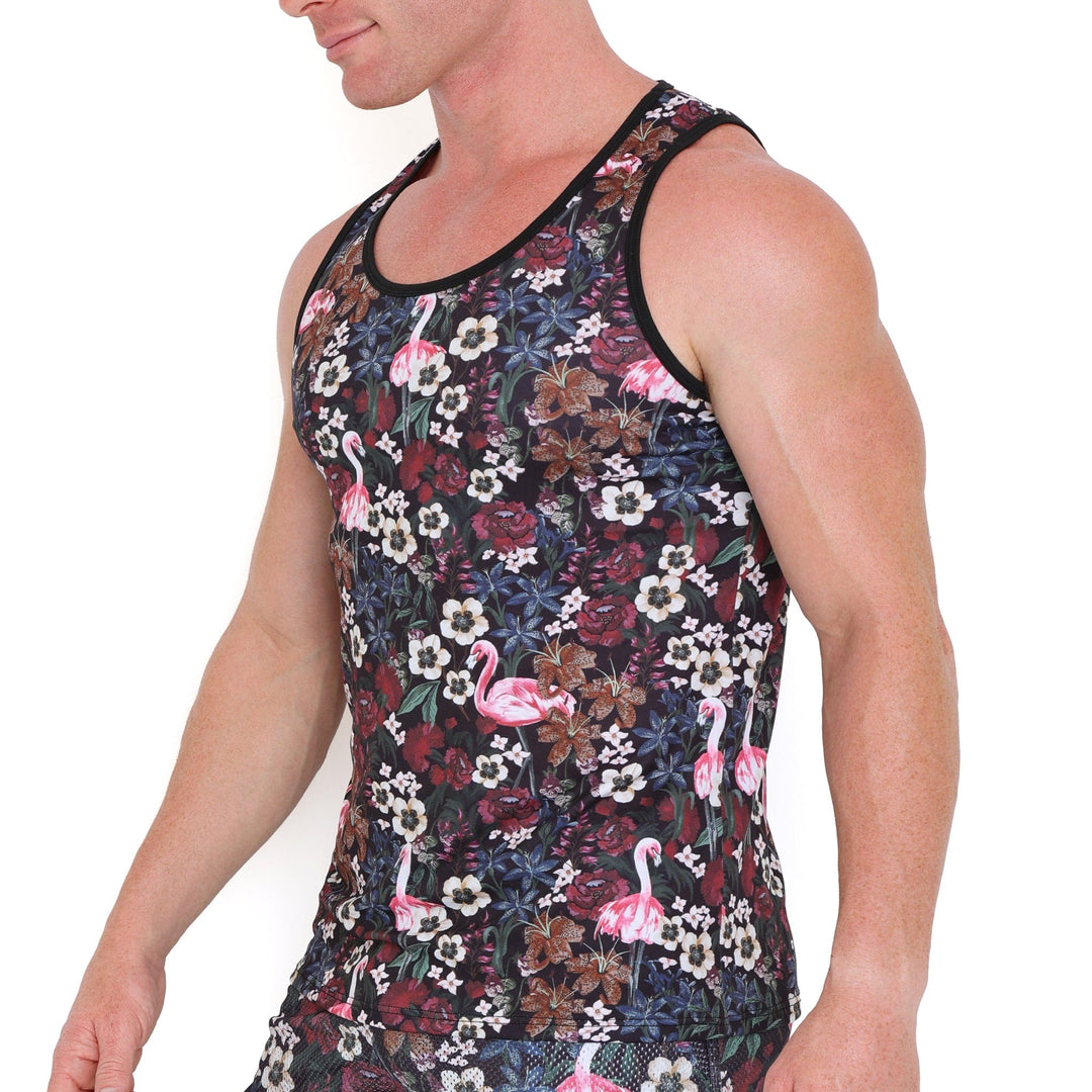 Floral Flamingo Tank