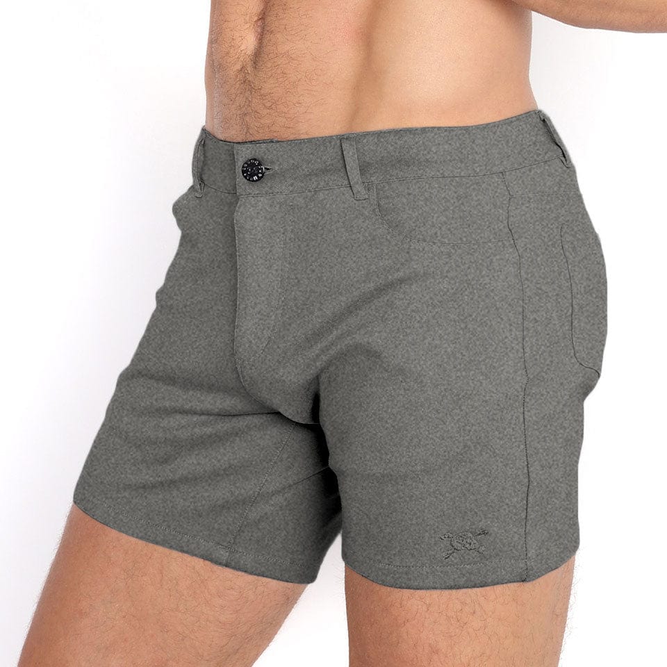 Logo Knit Stretch Short Heather Grey