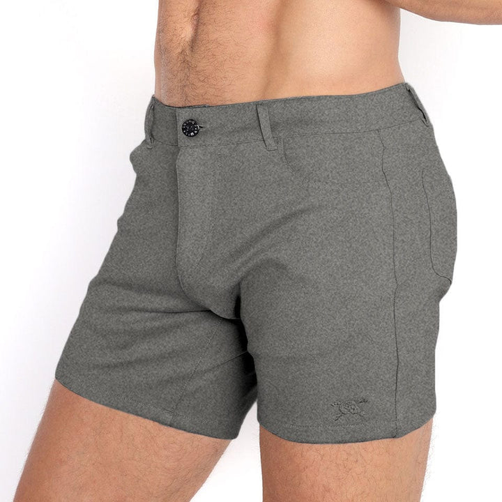Logo Knit Stretch Short Heather Grey