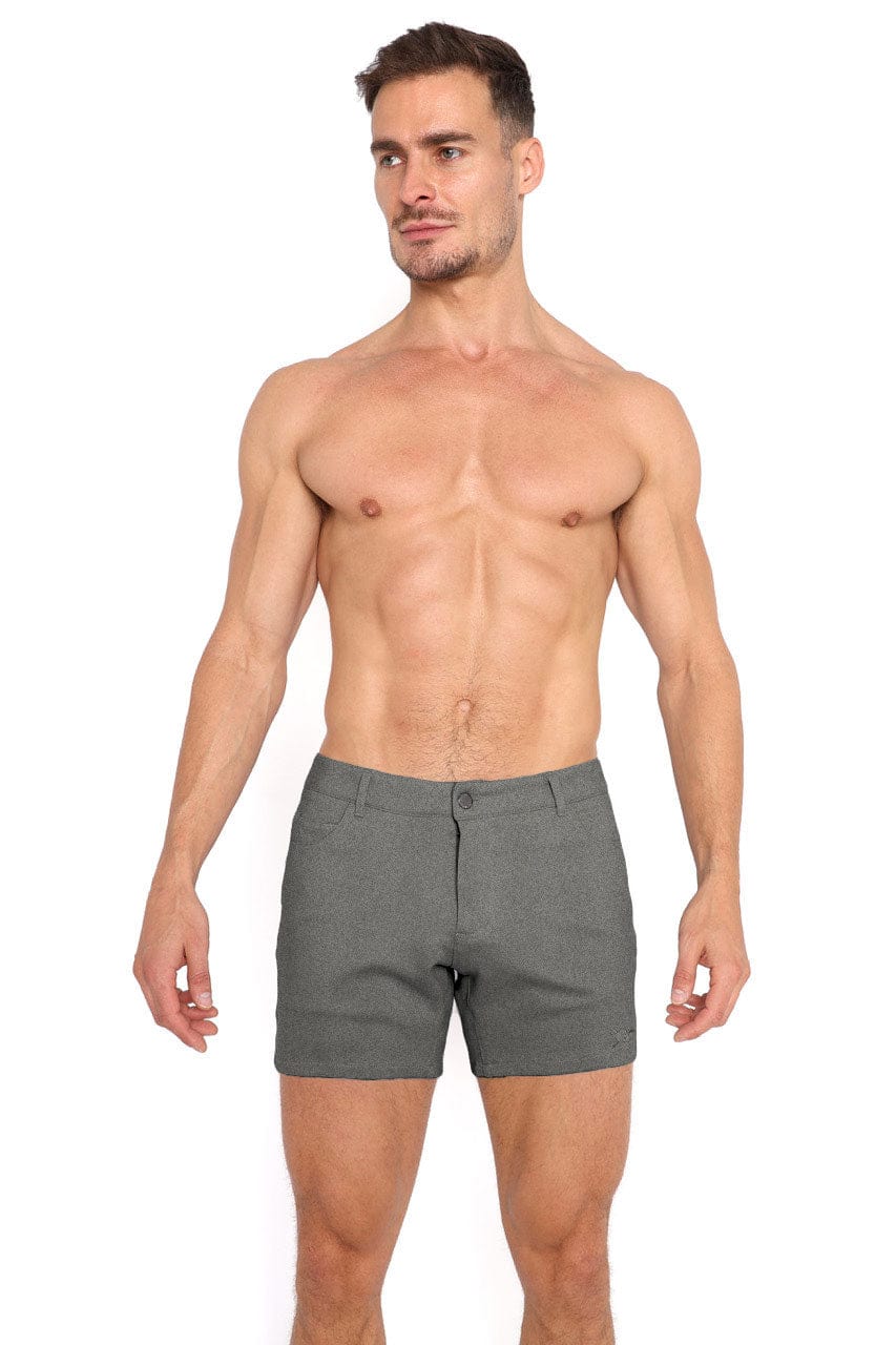 Logo Knit Stretch Short Heather Grey