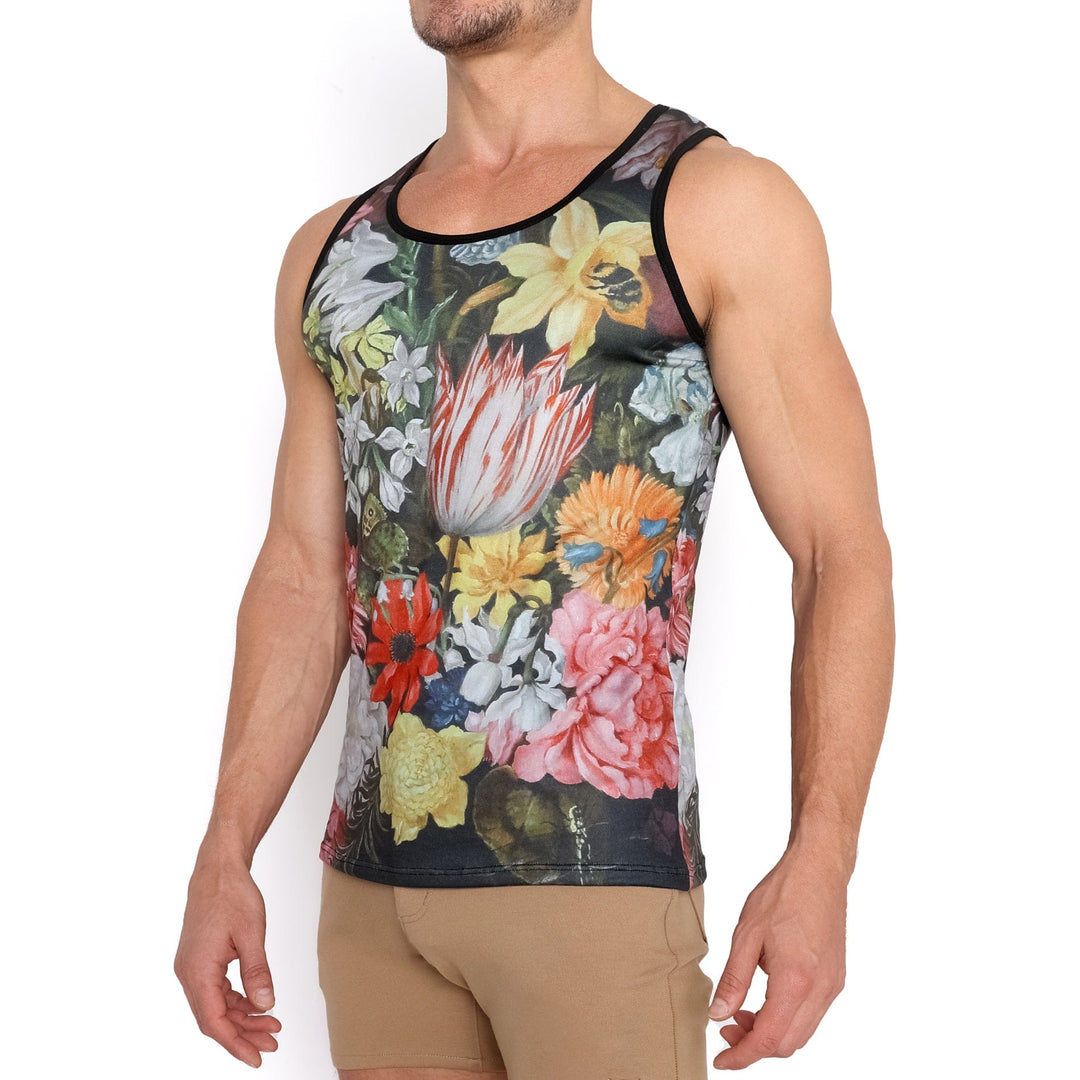 Hand Painted Floral Bouquet Tank