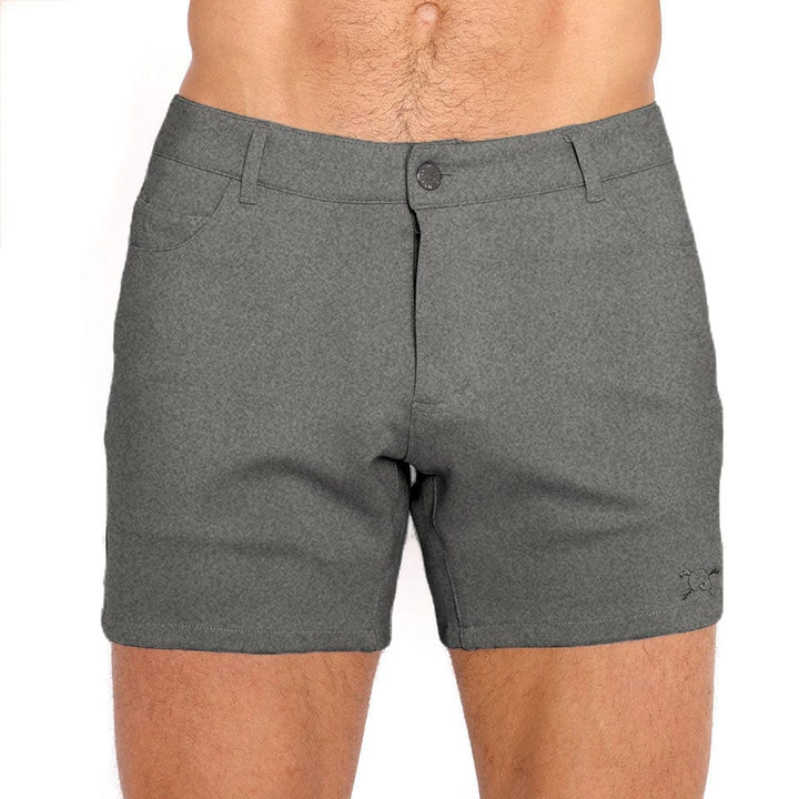 Logo Knit Stretch Short Heather Grey