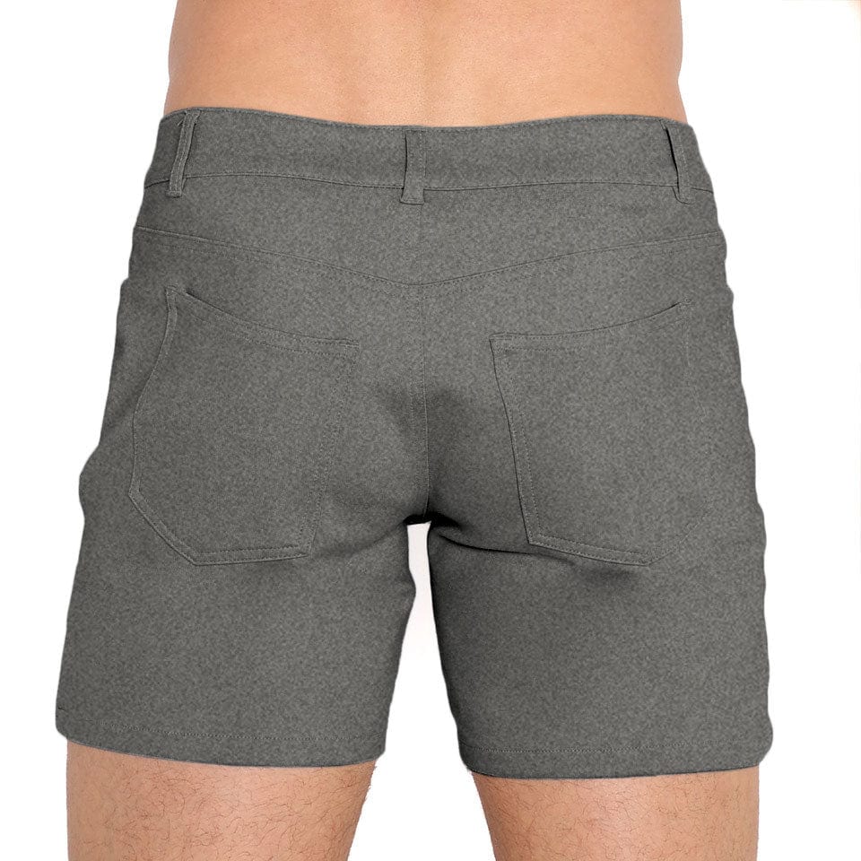 Logo Knit Stretch Short Heather Grey