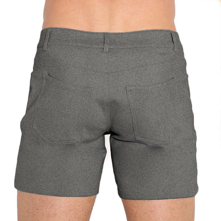 Logo Knit Stretch Short Heather Grey