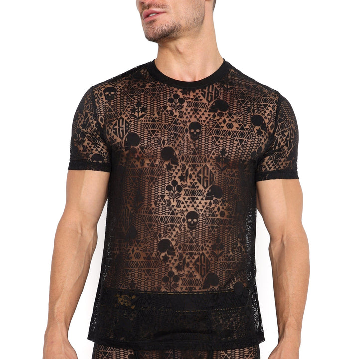 Skull & Bones Burnout Tee Black