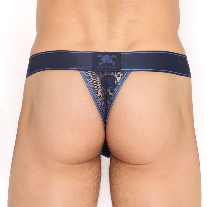 Skull and Bones Burnout Thong Midnight