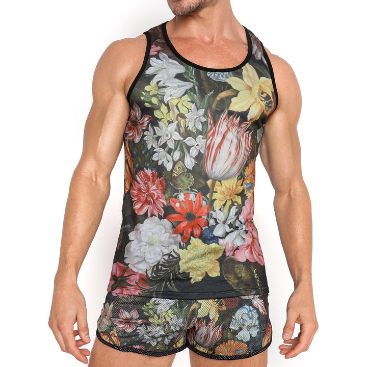 Hand Painted Floral Bouquet Tank