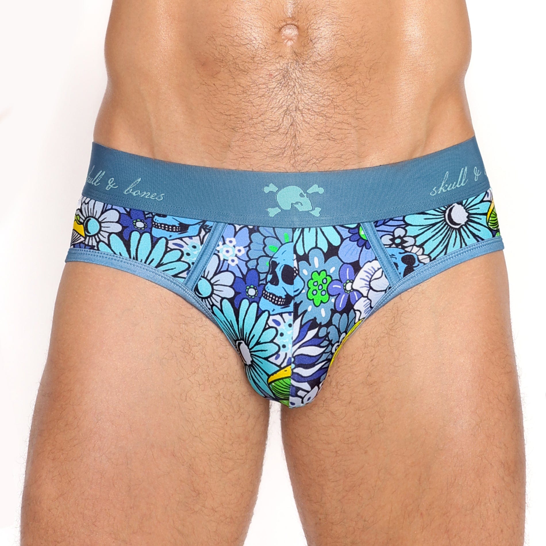 Groovy Floral Mushroom Underwear - Brief – Skull and Bones