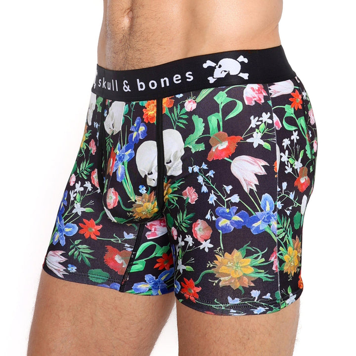 Hand-Painted Dutch Floral Boxer Brief