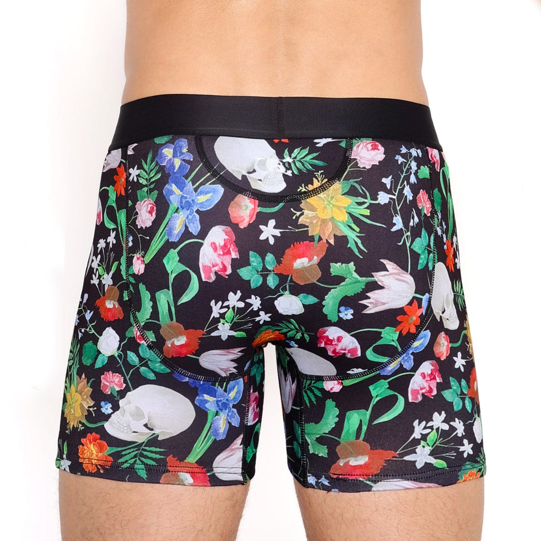 Hand-Painted Dutch Floral Boxer Brief