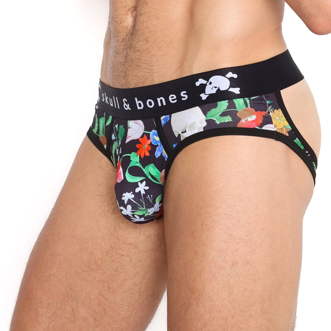 Hand Painted Dutch Floral Peek-a-Boo Brief