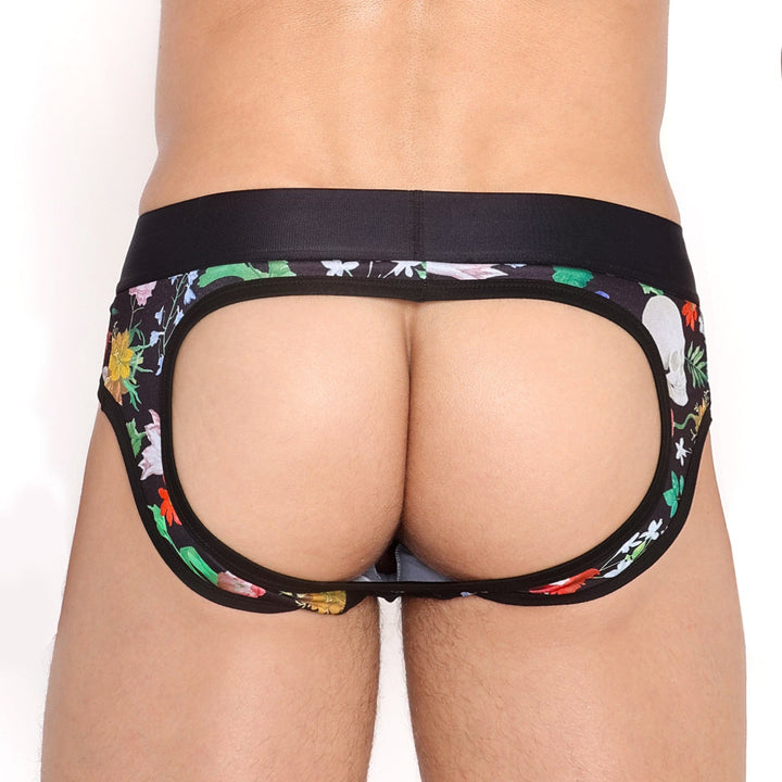 Hand Painted Dutch Floral Peek-a-Boo Brief