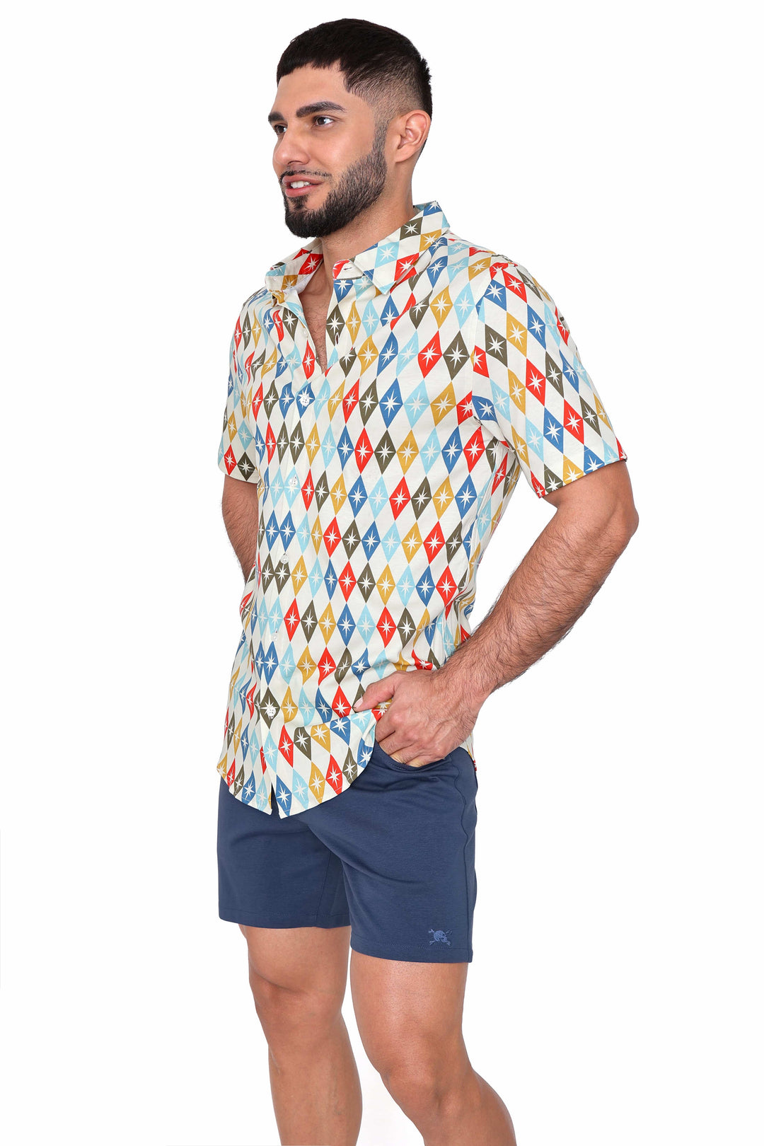 Retro Diamond Knit Shirt