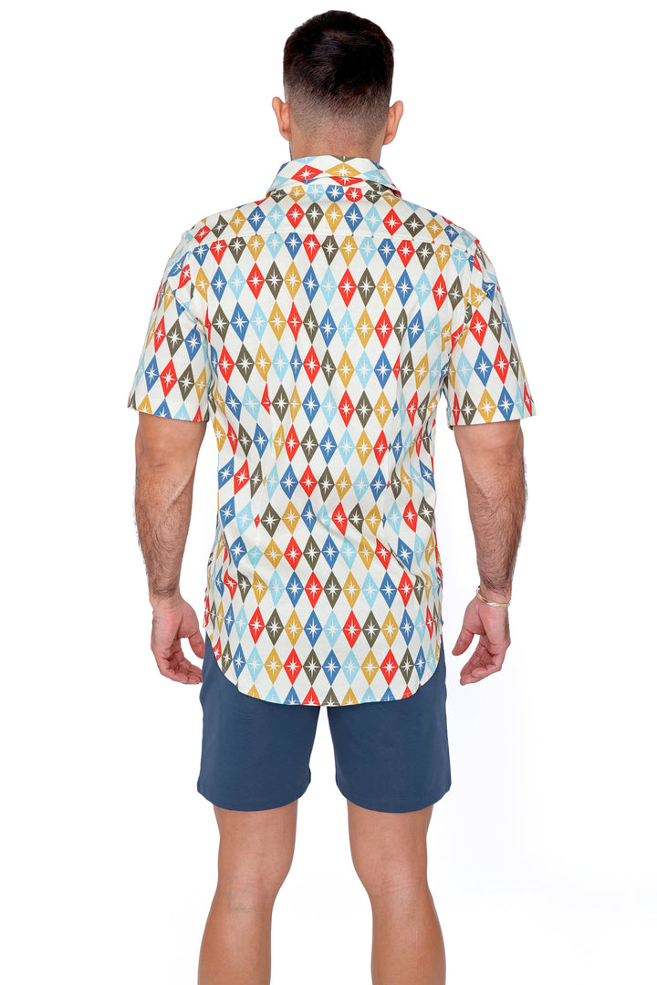 Retro Diamond Knit Shirt