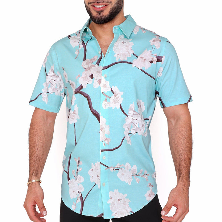 Cherry Blossom Sky Knit Shirt