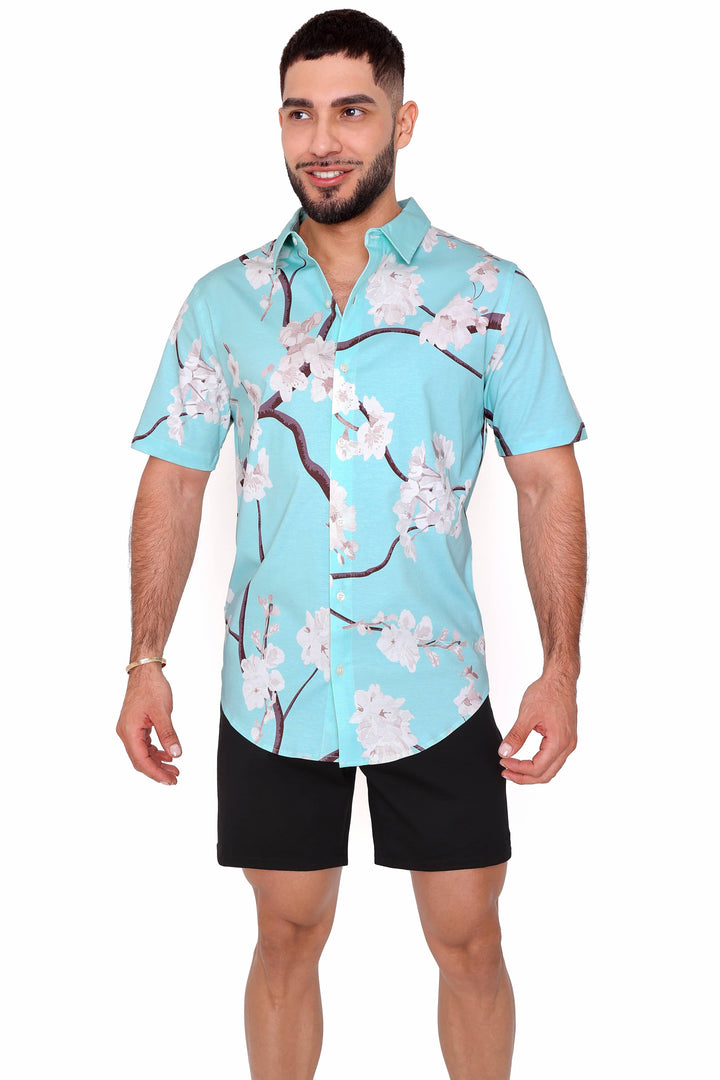 Cherry Blossom Sky Knit Shirt