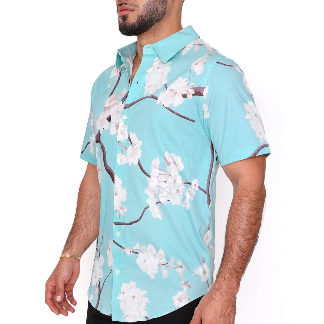 Cherry Blossom Sky Knit Shirt