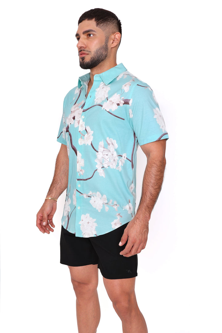 Cherry Blossom Sky Knit Shirt