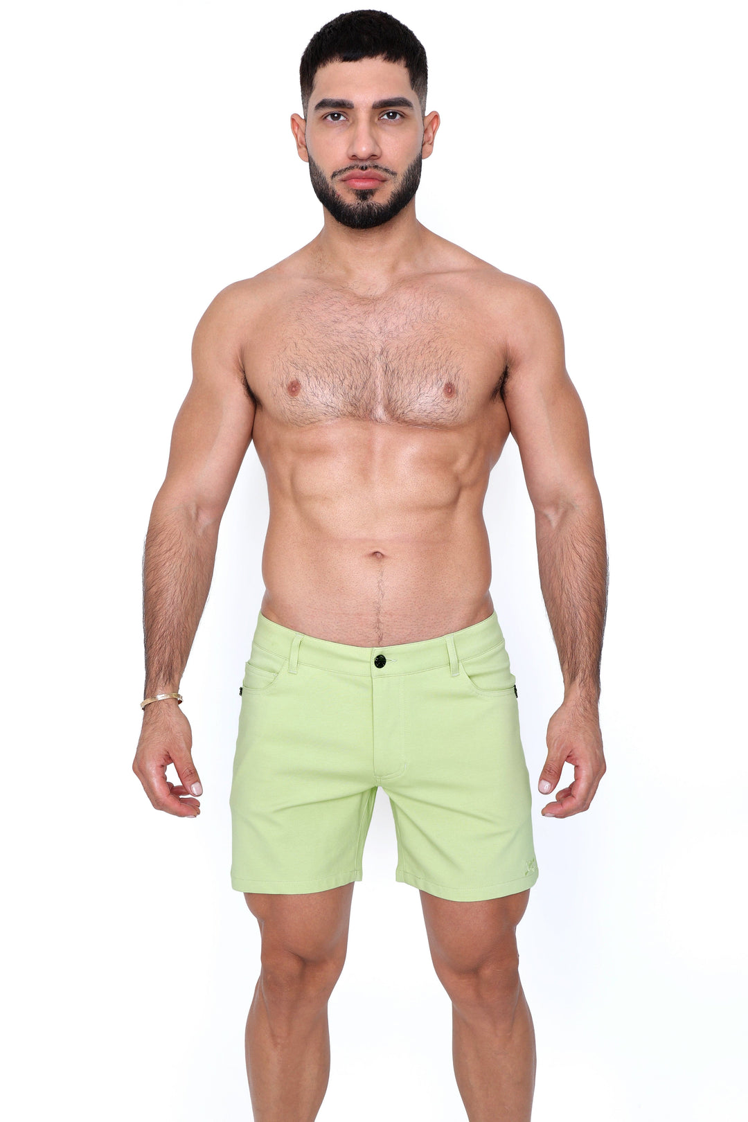 Logo Knit Stretch Short Lime Green