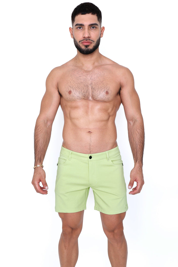 Logo Knit Stretch Short Lime Green