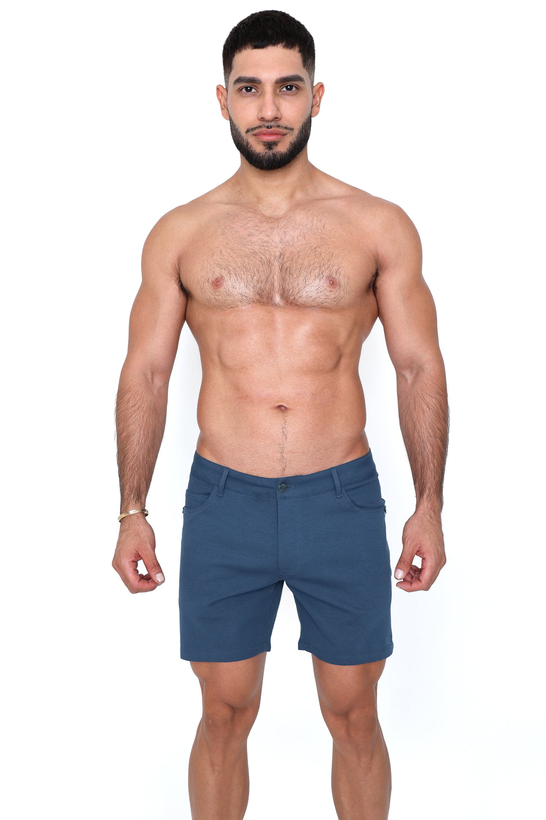 Logo Knit Stretch Short Ocean Blue