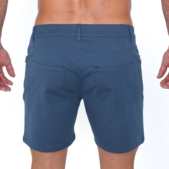 Logo Knit Stretch Short Ocean Blue