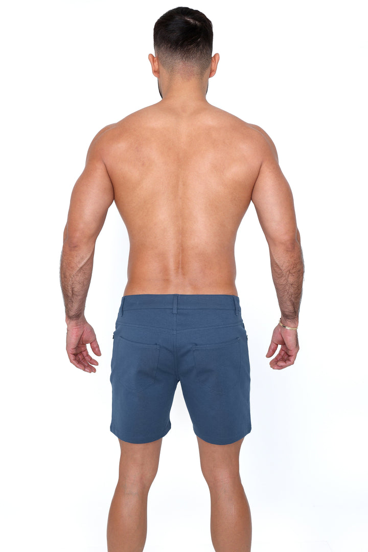Logo Knit Stretch Short Ocean Blue