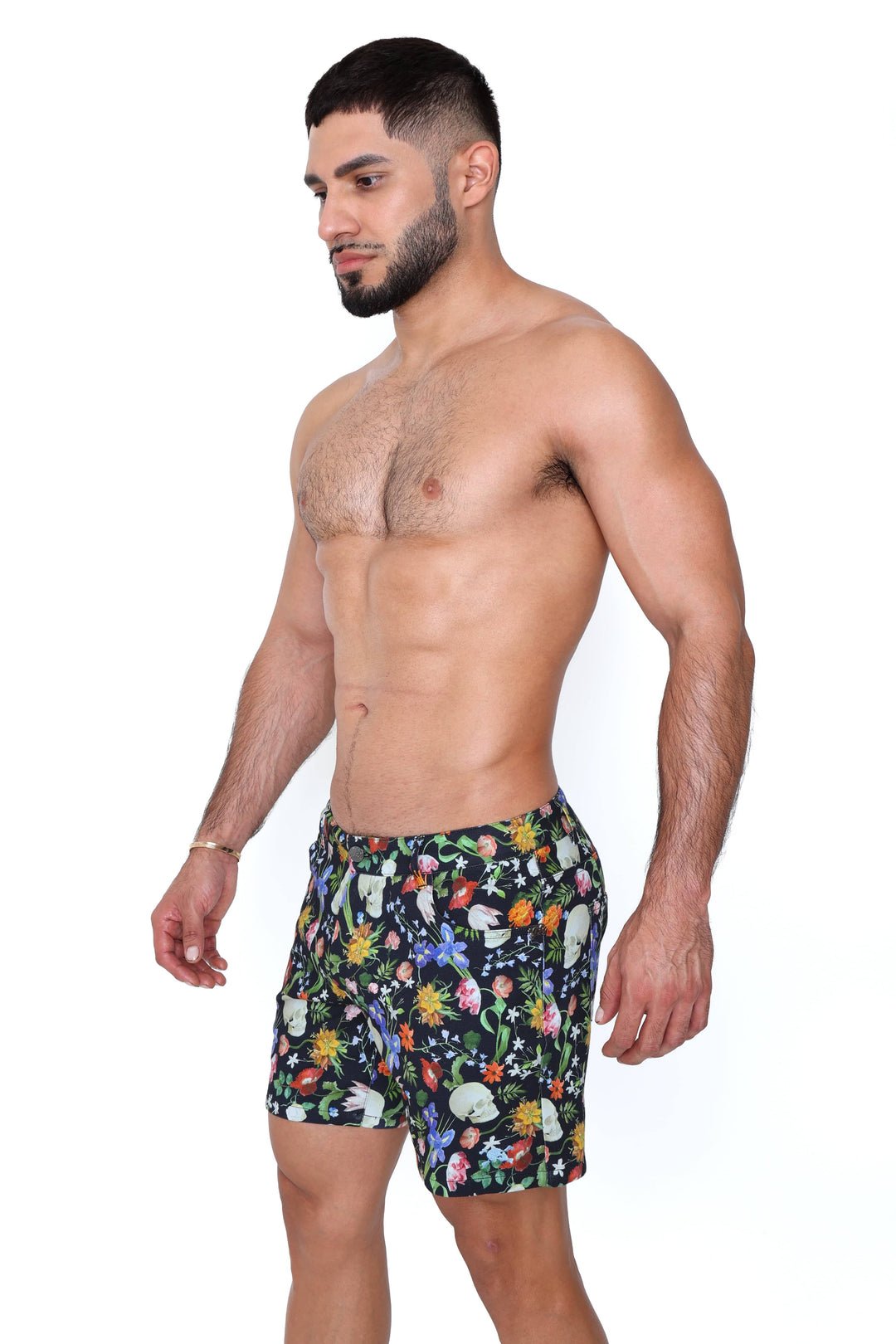 Hand Painted Dutch Floral Knit Short