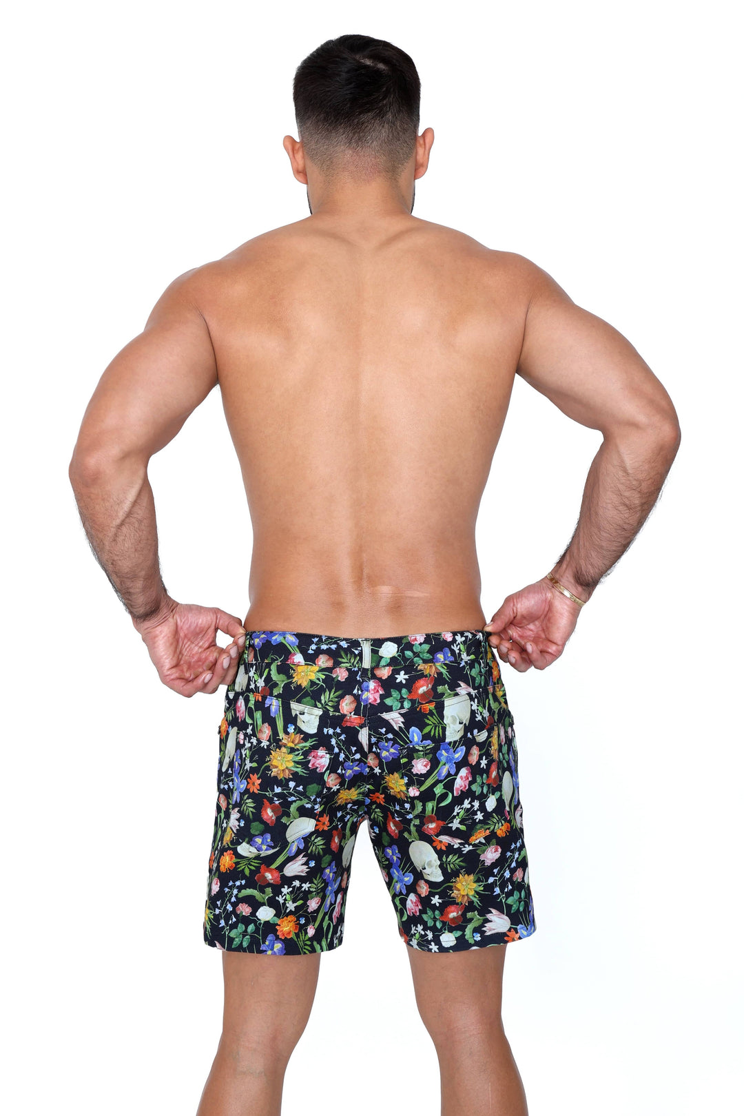 Hand Painted Dutch Floral Knit Short